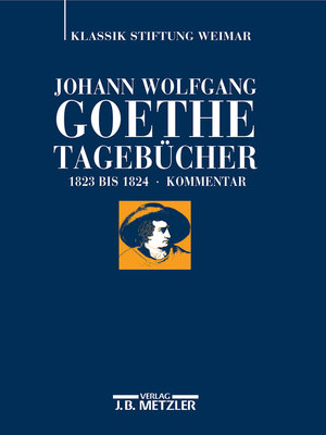 cover image of Johann Wolfgang Goethe: Tagebücher: Band IX,2 Kommentar (1823–1824)